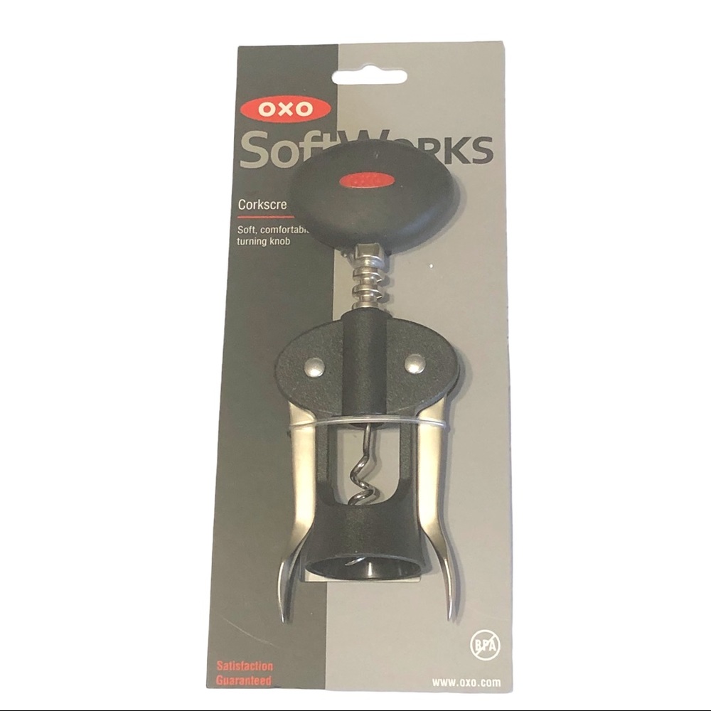OXO Softworks Comfort Handle Steel Winged Corkscrew Fits All Bott…